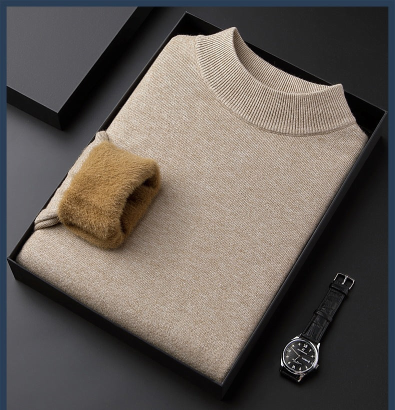Maglione in Cashmere Spesso da Uomo a Tinta Unita | Alta Qualità