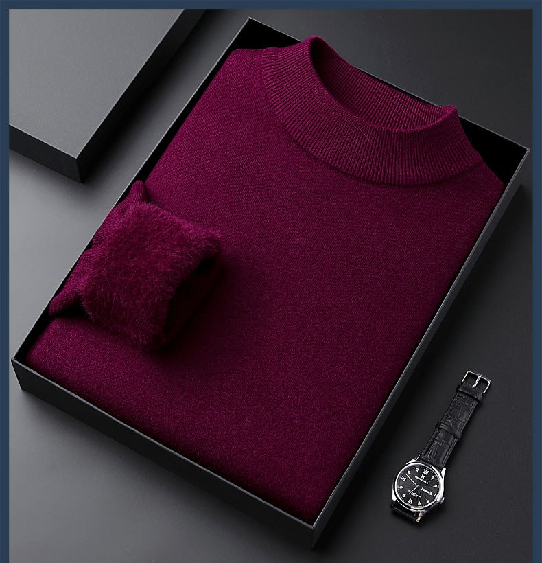 Maglione in Cashmere Spesso da Uomo a Tinta Unita | Alta Qualità