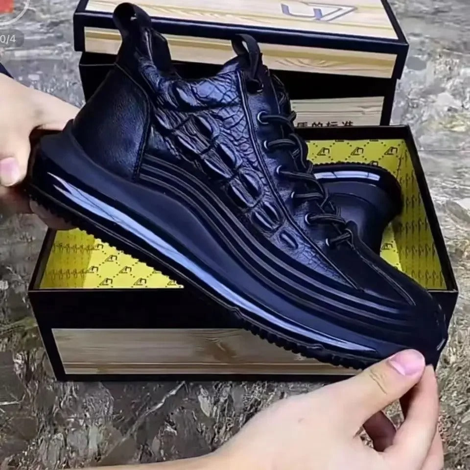 Sarttore | Scarpe casual da uomo con stampa coccodrillo e cuscinetto d’aria (stile italiano)