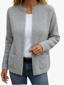 Colette | Cardigan in maglia calda con zip e tasche