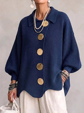 Victoire | Gilet oversize à gros boutons dorés