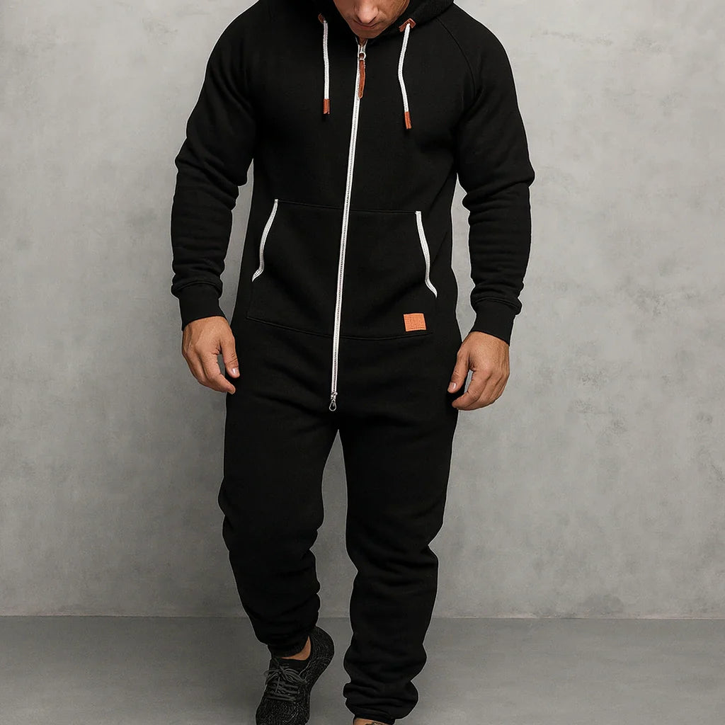 Sarttore | Tuta in pile con cappuccio e zip Cozy