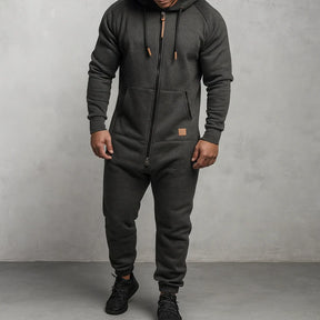 Sarttore | Tuta in pile con cappuccio e zip Cozy