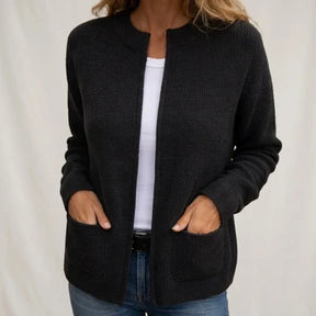 Colette | Cardigan in maglia calda con zip e tasche