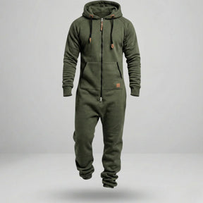 Sarttore | Tuta in pile con cappuccio e zip Cozy