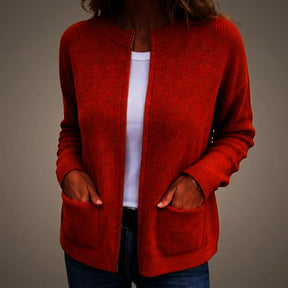 Colette | Cardigan in maglia calda con zip e tasche