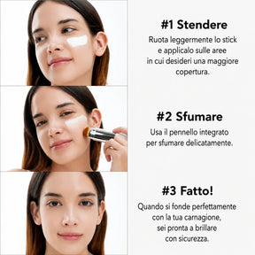 Sarttore | Fondotinta intelligente – Pennello integrato e pigmenti adattivi – SkinMatch™