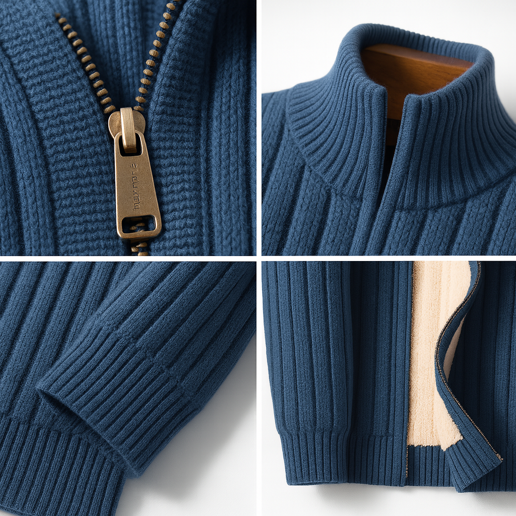 Sarttore | Elegante giacca classica con cerniera – RibbedWarm™