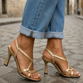 Cassie | Sandali con Tacco Golden Summer Charm