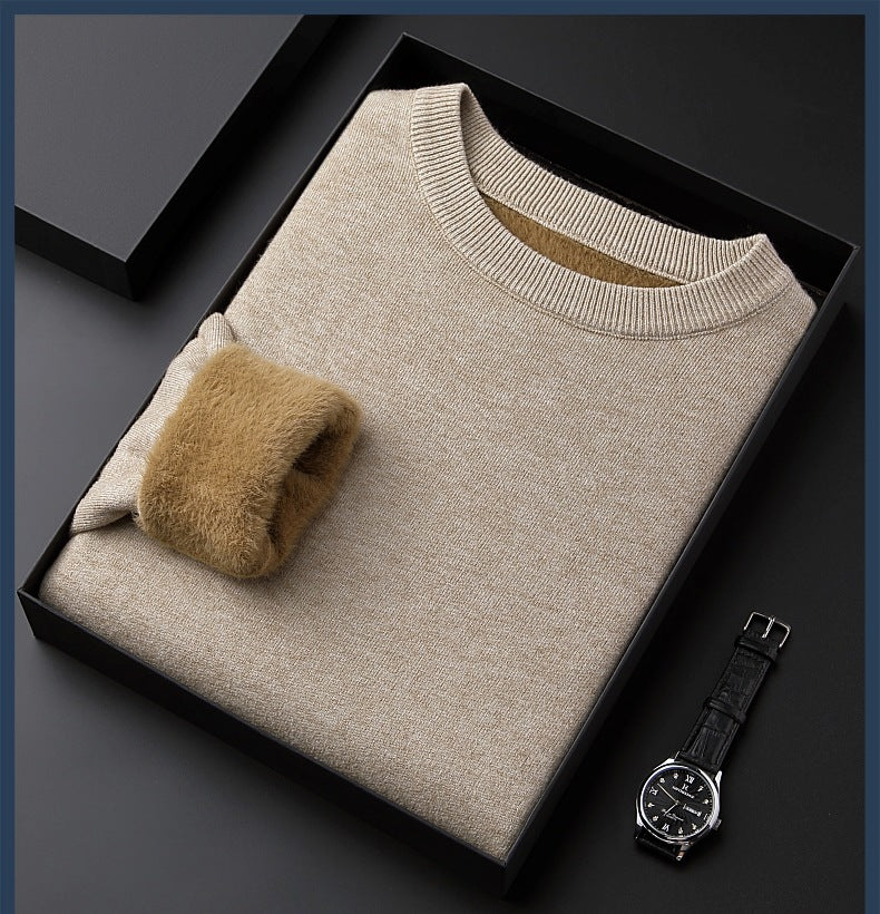 Maglione in Cashmere Spesso da Uomo a Tinta Unita | Alta Qualità