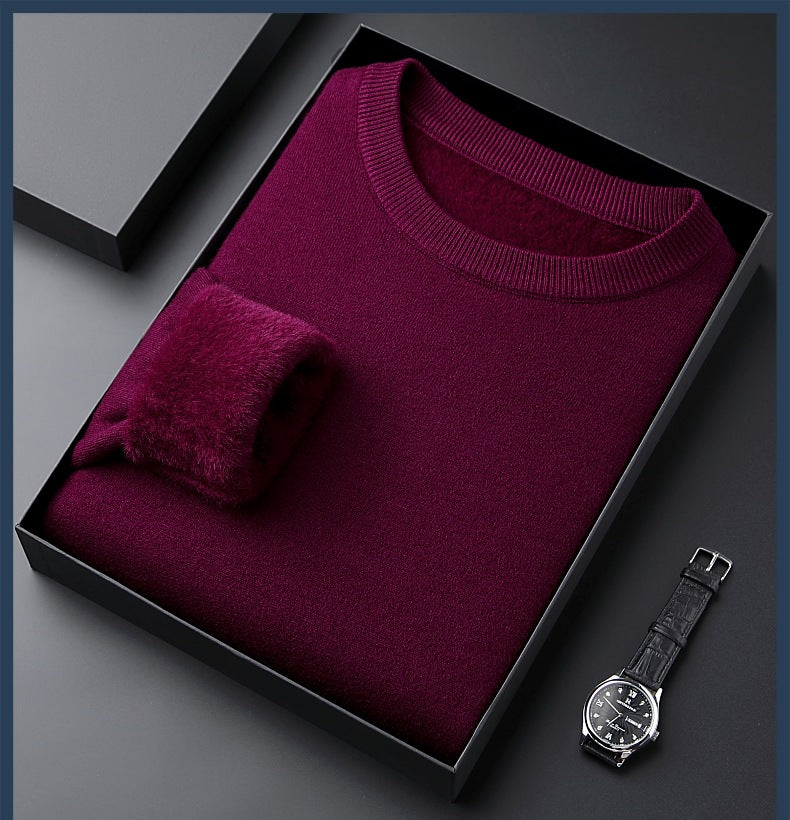 Maglione in Cashmere Spesso da Uomo a Tinta Unita | Alta Qualità