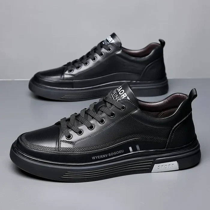 Sneaker Casual in Vera Pelle | Modello Flat Sport