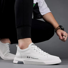 Sneaker Casual in Vera Pelle | Modello Flat Sport