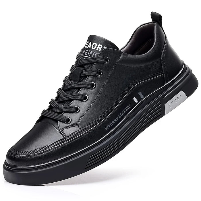 Sneaker Casual in Vera Pelle | Modello Flat Sport