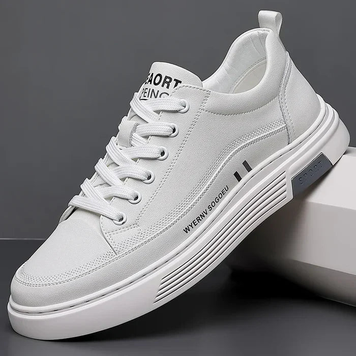 Sneaker Casual in Vera Pelle | Modello Flat Sport