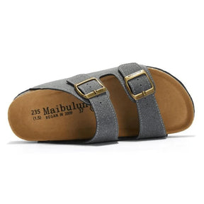 Suede Grey Sandals - Maibulun™