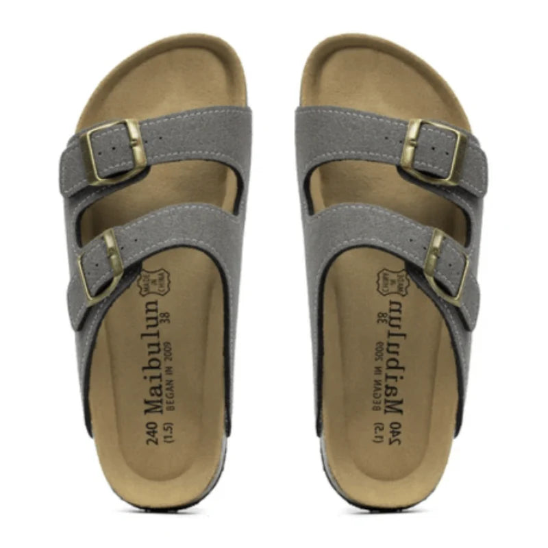 Suede Grey Sandals - Maibulun™