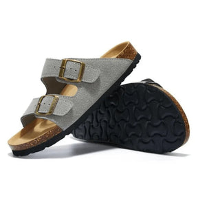 Suede Light Grey Sandals - Maibulun™
