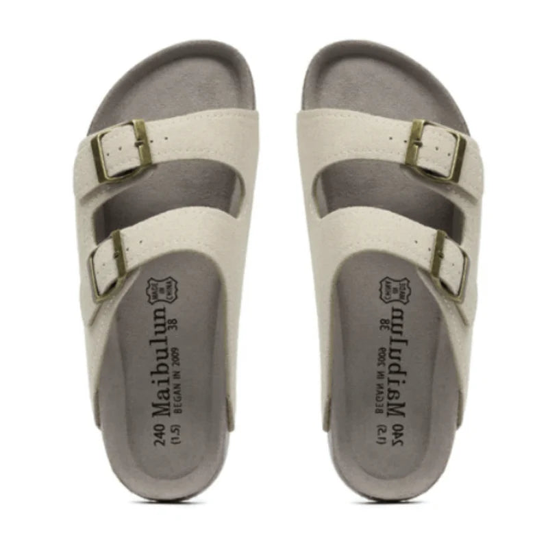Suede Cream Sandals - Maibulun™