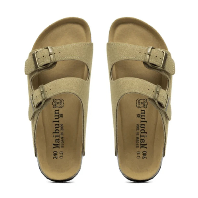 Suede Light Brown Sandals - Maibulun™