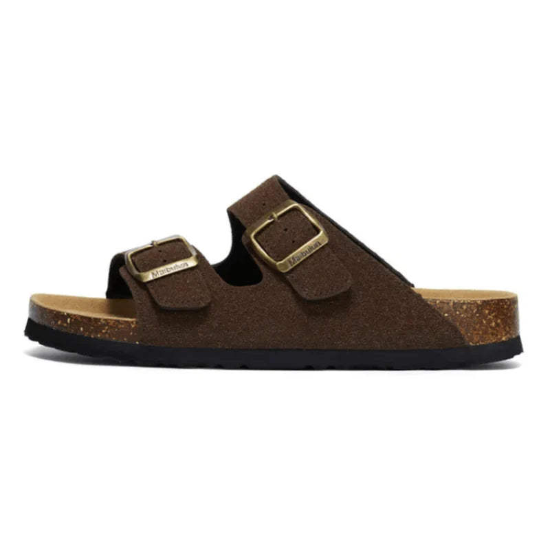 Suede Dark Brown Sandals - Maibulun™