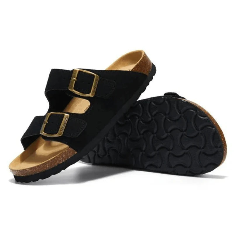 Suede Black Sandals - Maibulun™