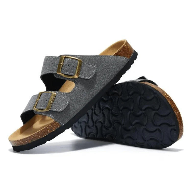 Suede Grey Sandals - Maibulun™