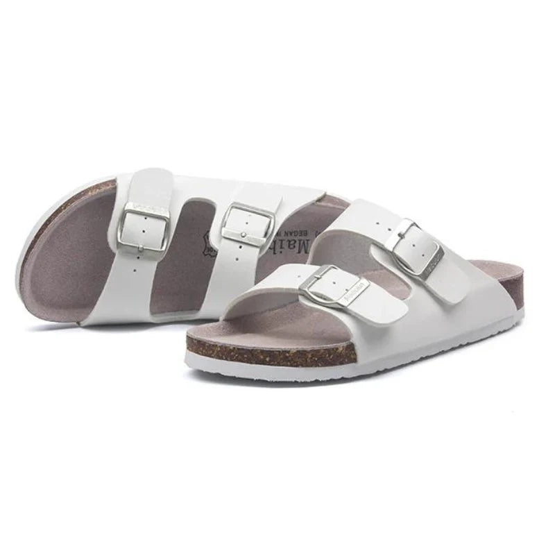 White Leather Sandals – Maibulun™