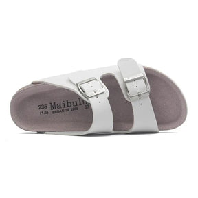 White Leather Sandals – Maibulun™