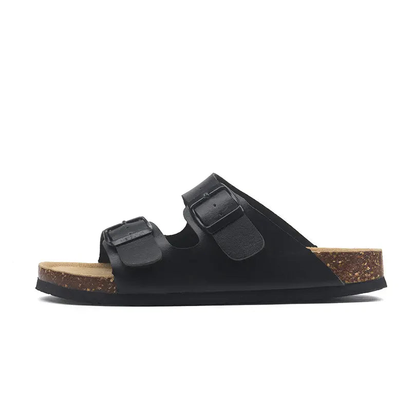 Black Leather Sandals – Maibulun™