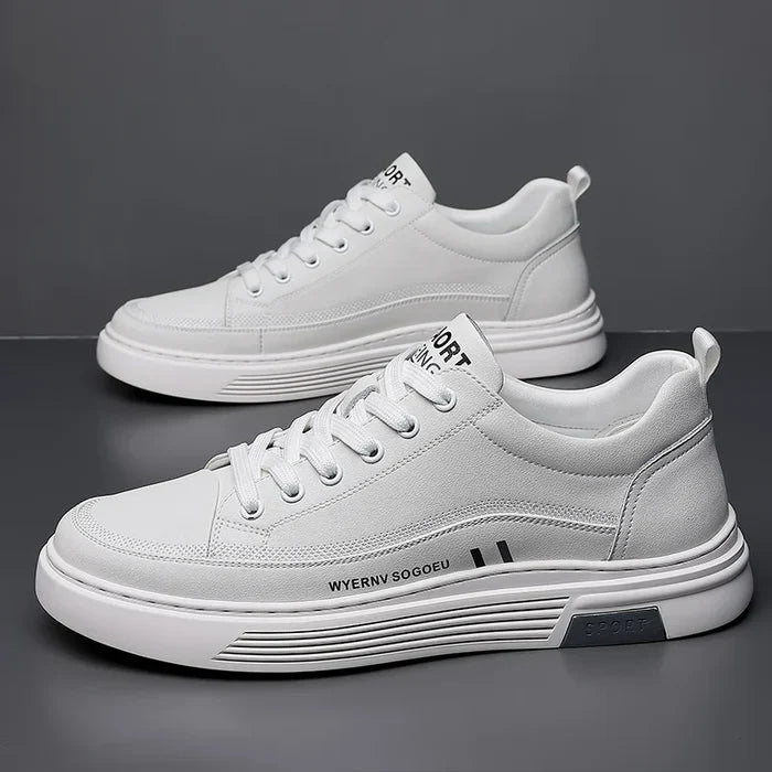 Sneaker Casual in Vera Pelle | Modello Flat Sport