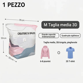 SpaceMax™ | Sacche di Compressione 3D Senza Pompa