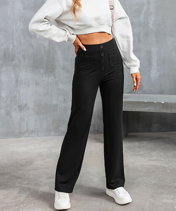 🔥50% de Sconto🔥 Alta Elasticità | Pantaloni casual a gamba dritta a vita alta