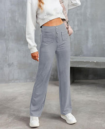 🔥50% de Sconto🔥 Alta Elasticità | Pantaloni casual a gamba dritta a vita alta